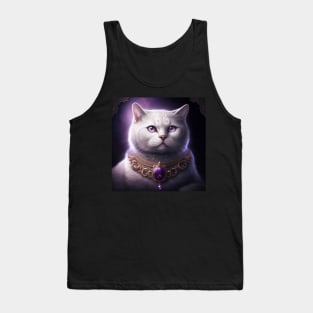 White Spiritual British Shorthair Cat Tank Top